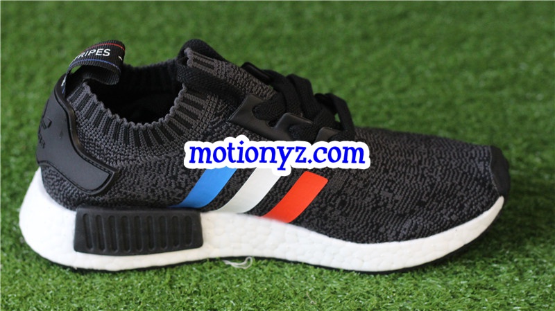 Real Boost Adidas NMD R1 Primeknit Tricolor Black